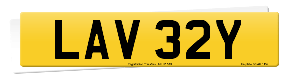 Registration number LAV 32Y